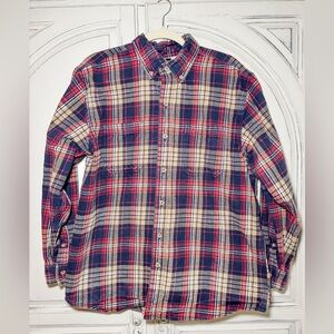 Ridgecut Toughwear Men's Plaid Flannel Button-Up Shirt - Size Large